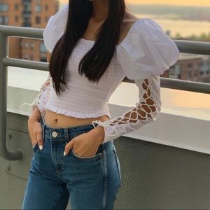 Smock Puff Sleeve Blouse